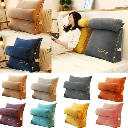 Comfortable Bed Pillow for Reading and TV Support