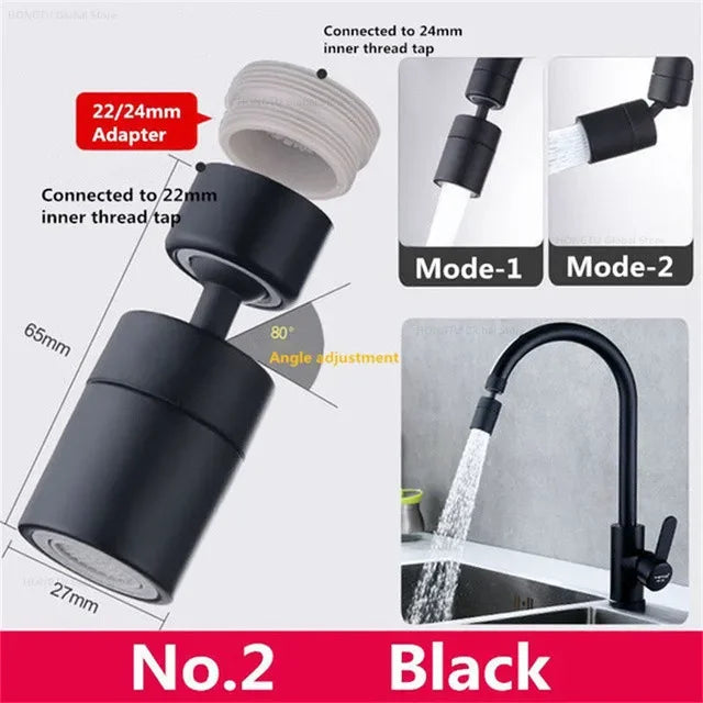 Flexible 360 Degree Kitchen Faucet Extender