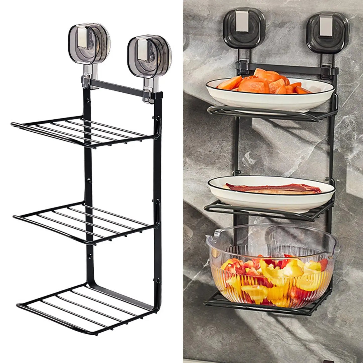 Space-Saving Kitchen Wall Mount Shelf Rack