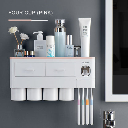 Space-Saving Adhesive Bathroom Storage Rack
