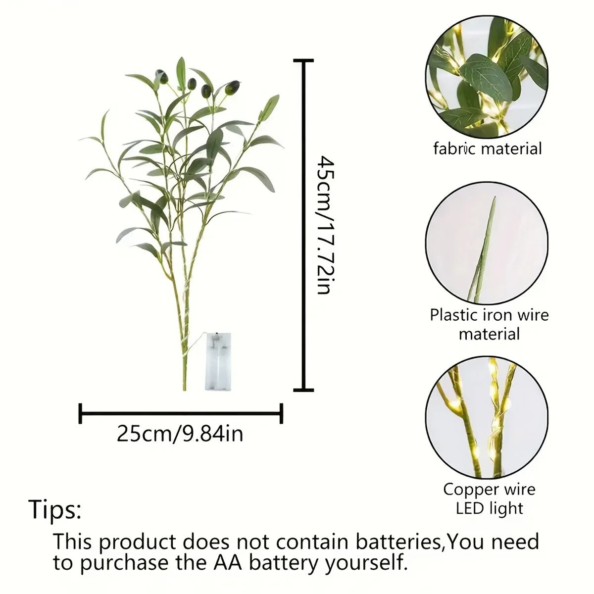 Realistic Greenery LED Table Lamp