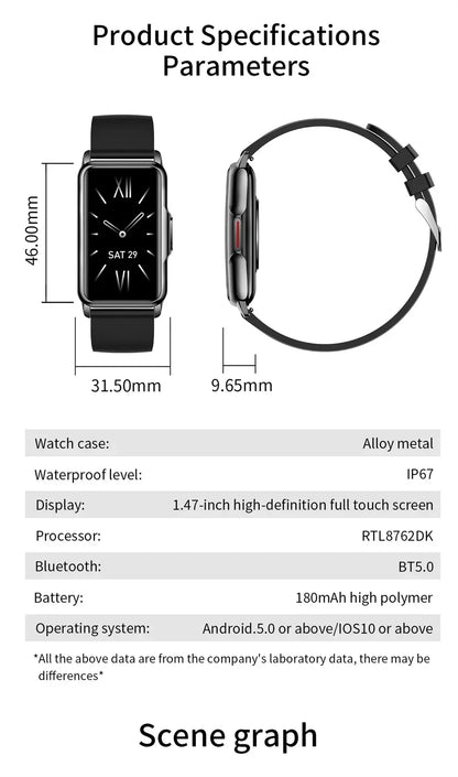 Waterproof Fitness Watch for Men and Women