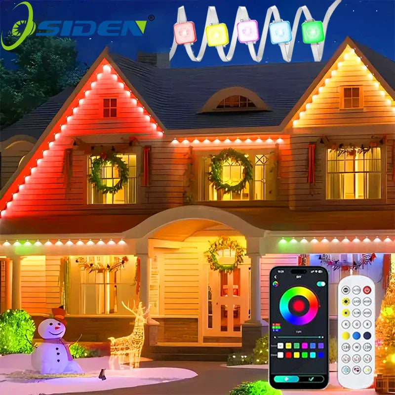 Colorful Outdoor String Lights with Remote - Pexav