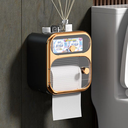 Space-Saving Bathroom Toilet Paper Holder Box