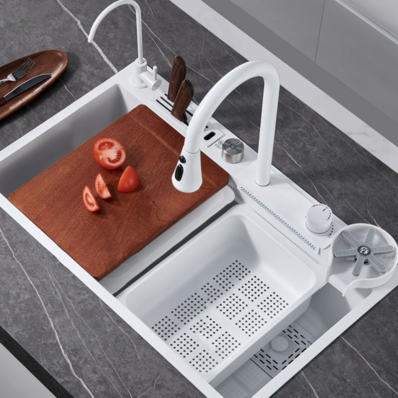 Modern Stainless Steel Drop-In Kitchen Sink - Pexav