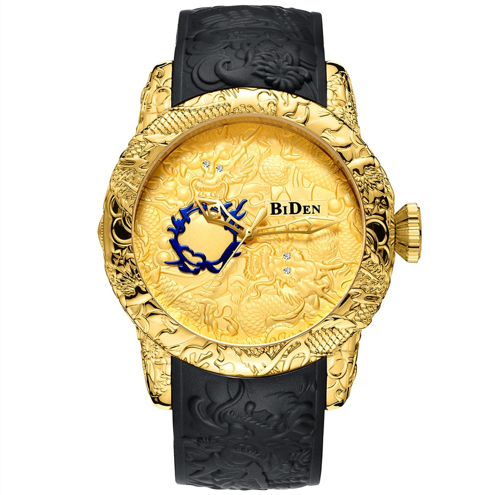 Vintage Dragon Pattern Quartz Watch