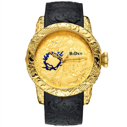 Vintage Dragon Pattern Quartz Watch