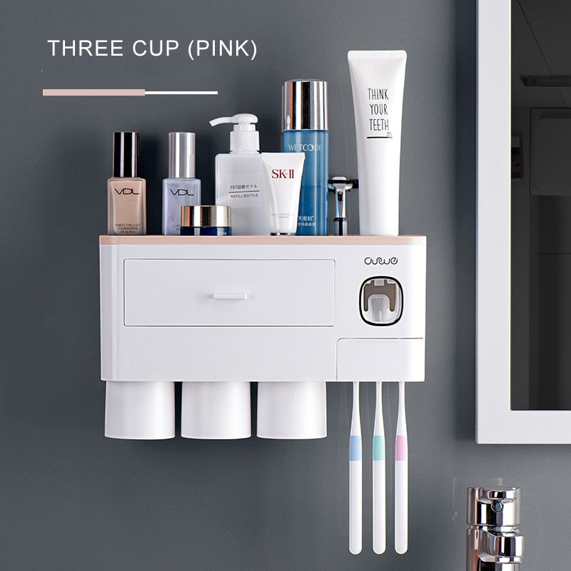 Space-Saving Adhesive Bathroom Storage Rack