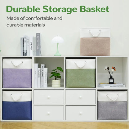 Collapsible Cloth Storage Cubes with Rope Handles