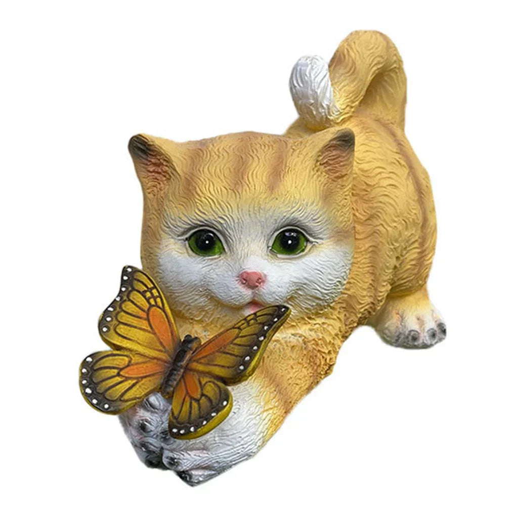 Colorful Kitty Figurine Table Lamp