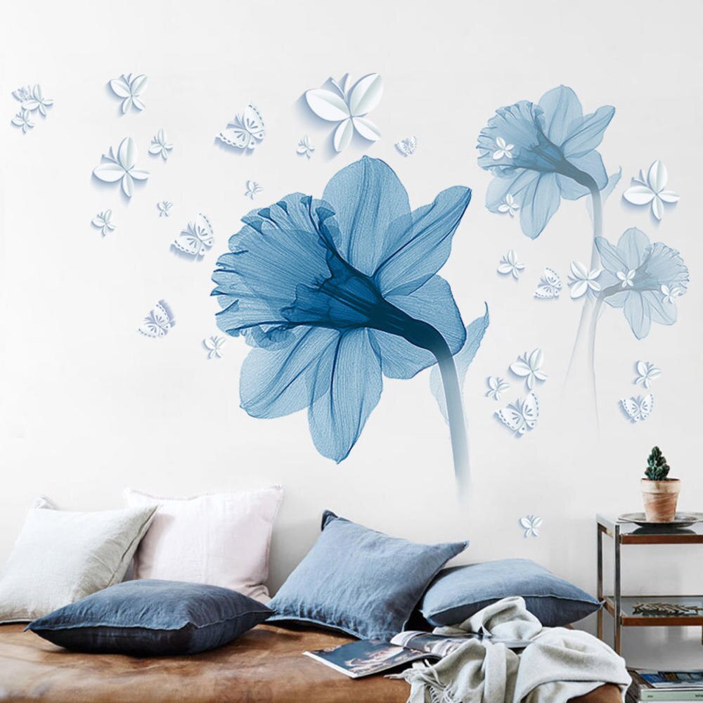 Beautiful Floral Vinyl Wall Decal - Pexav