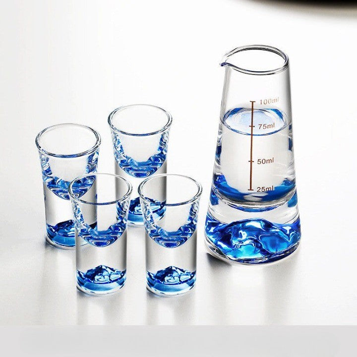 Asian Inspired Crystal Glass Drink Set