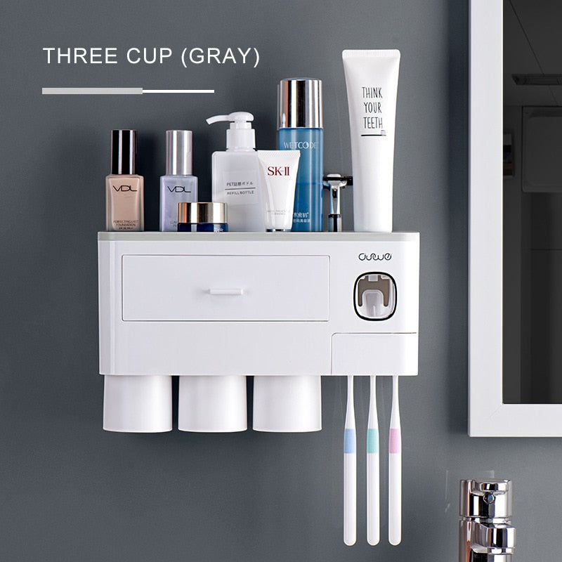 Space-Saving Adhesive Bathroom Storage Rack