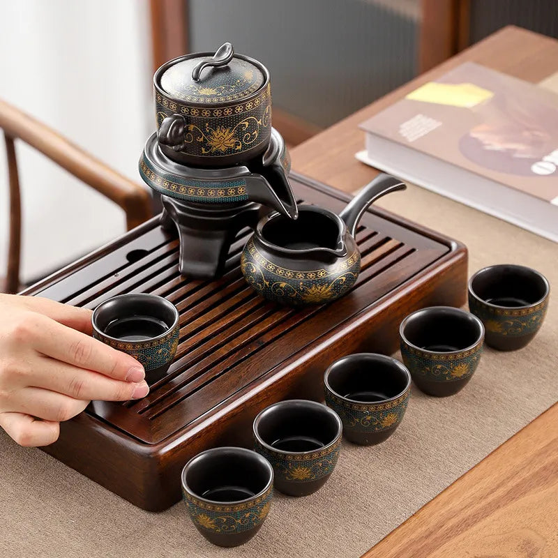 Traditional Chinese Ceramic Tea Set - Pexav