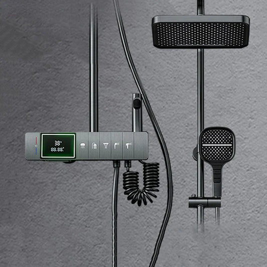 Soothing Rainfall Shower Head Set with Piano Keys Control - Pexav