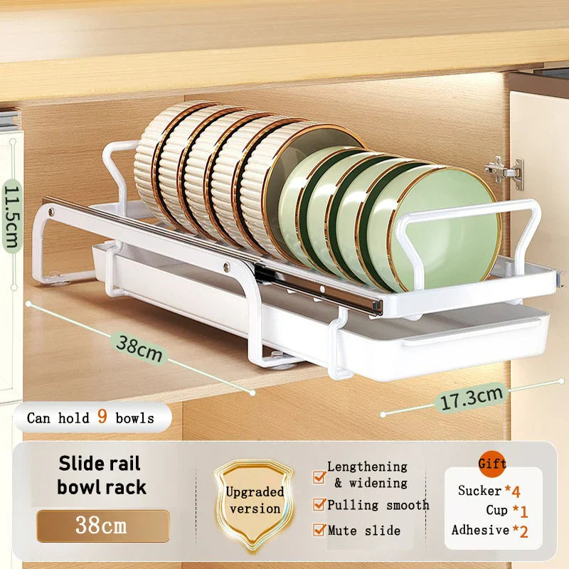 Space Saving Kitchen Dish Organizer Rack