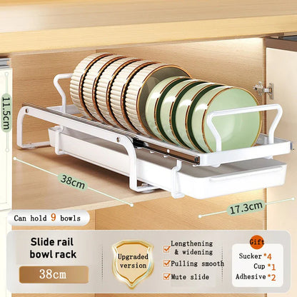 Space Saving Kitchen Dish Organizer Rack