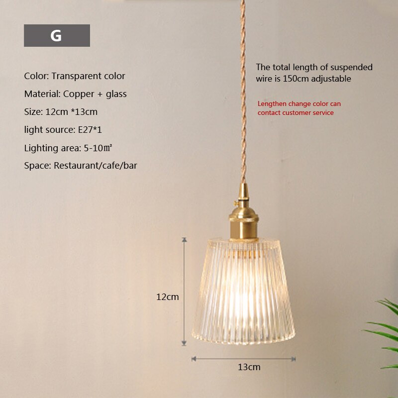 Clear Glass Drop Pendant Light