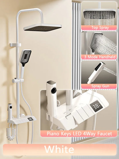 Luxury LED Rainfall Shower Head Set
