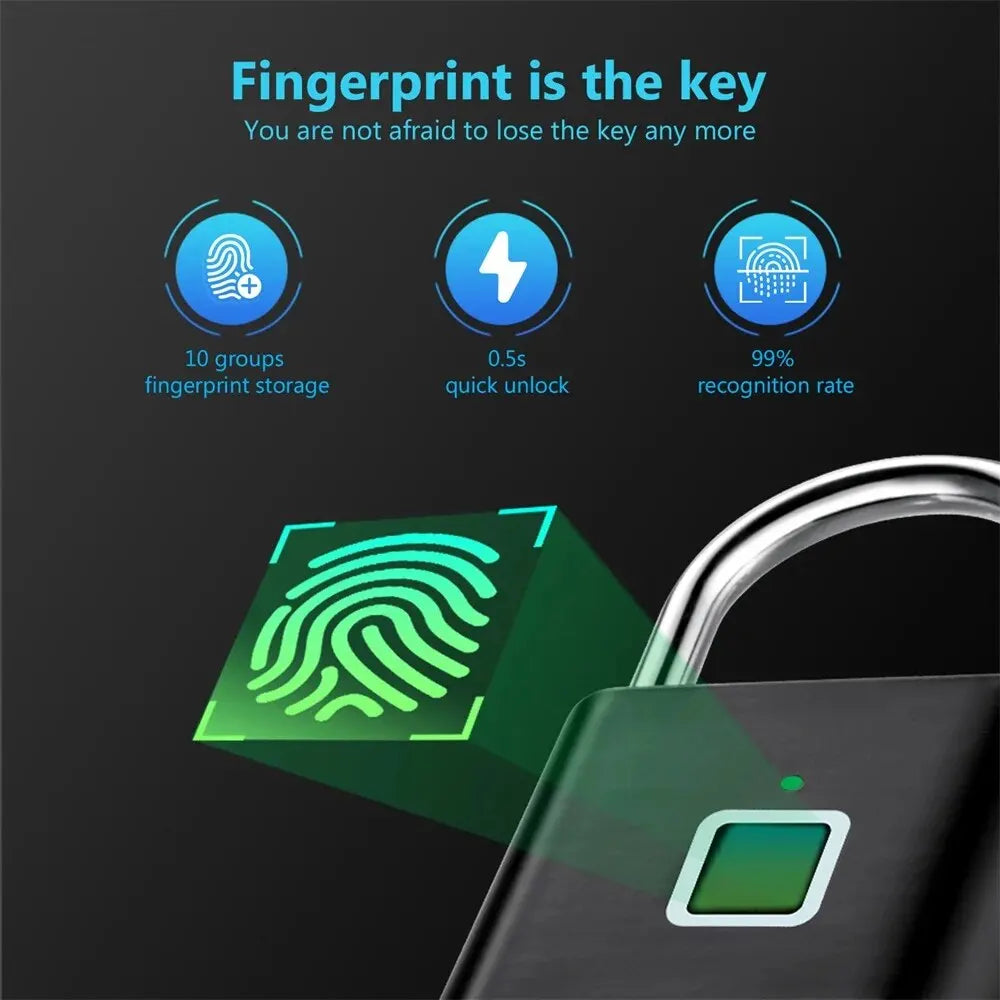 Secure Digital Lock with USB Recharge & Water Resistant
