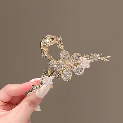 Pretty Flower Hair Slide Clamp