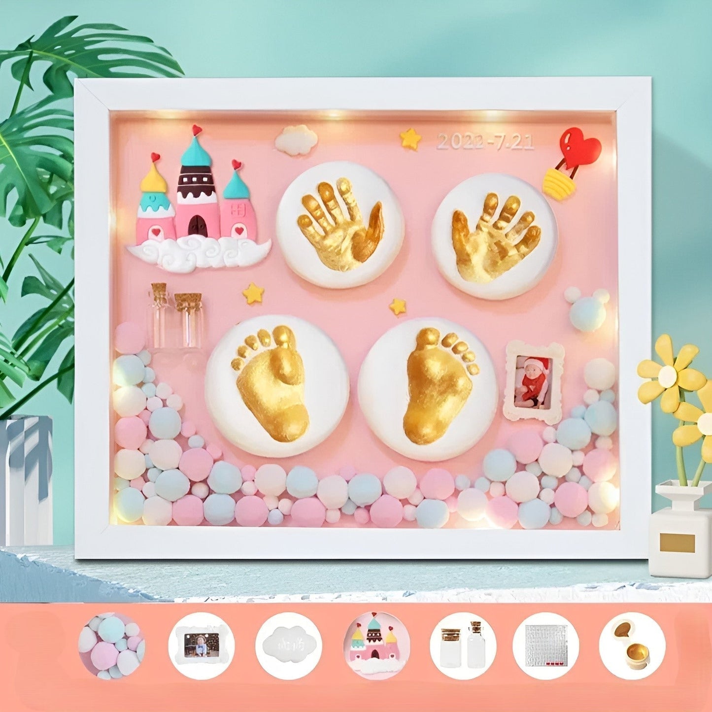 Personalized Baby Handprint and Footprint Art Kit