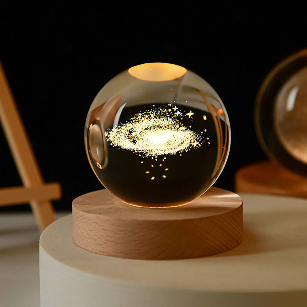 Colorful 3D Solar System Globe Lamp - Pexav