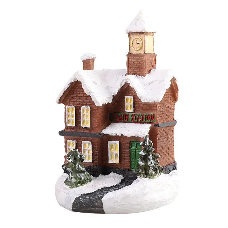 Festive LED Holiday Home Decor Figurines