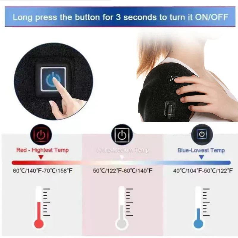 Warm Therapeutic Shoulder Wrap with 3 Heat Settings