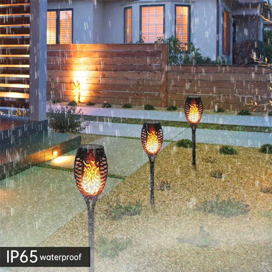 Weatherproof Solar Powered Faux Flame Lamp - Pexav