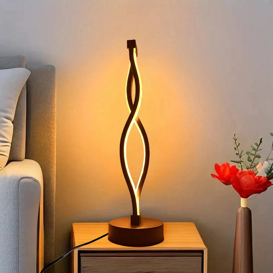 Color Changing LED Spiral Table Lamp with Remote - Pexav