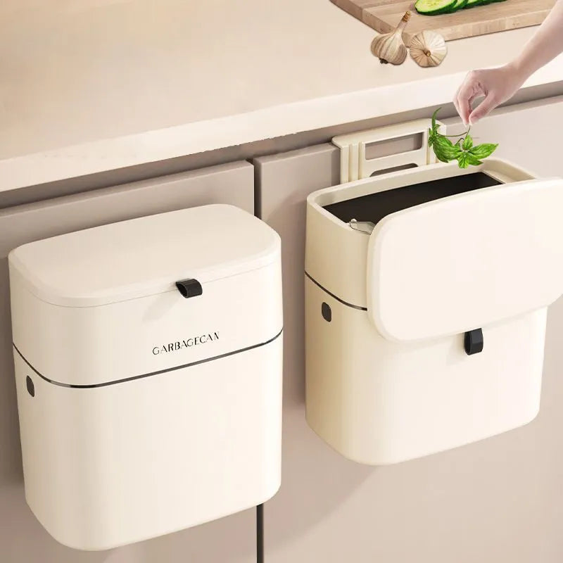 Wall Mount Compact Small Waste Basket - Pexav