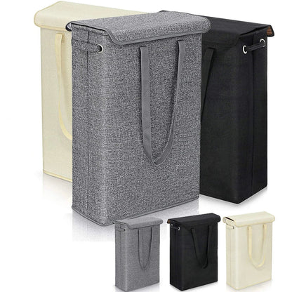 Space Saving 45L Laundry Hamper with Lid - Pexav
