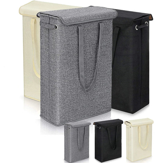 Space Saving 45L Laundry Hamper with Lid - Pexav