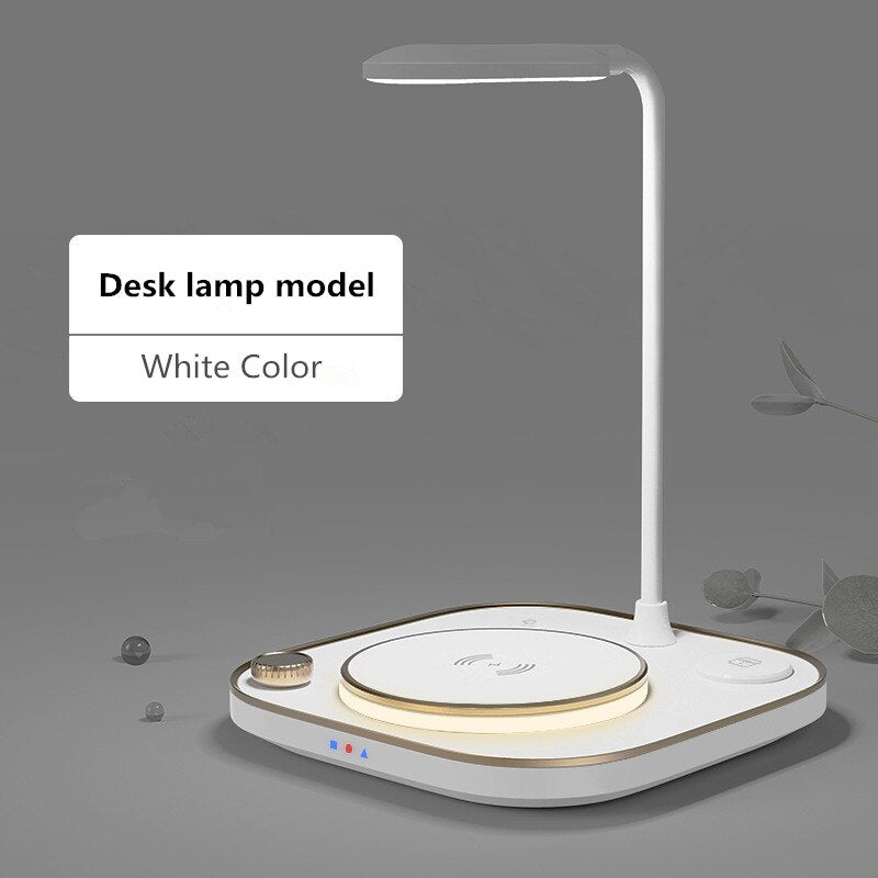 Compact LED Desk Lamp Wireless Charging Pad