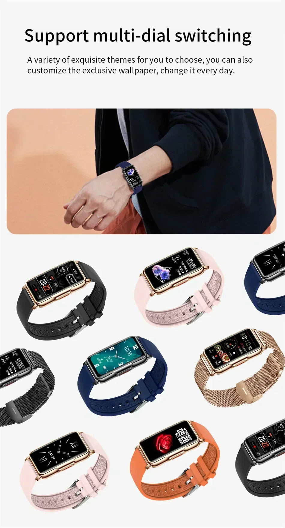 Waterproof Fitness Watch for Men and Women