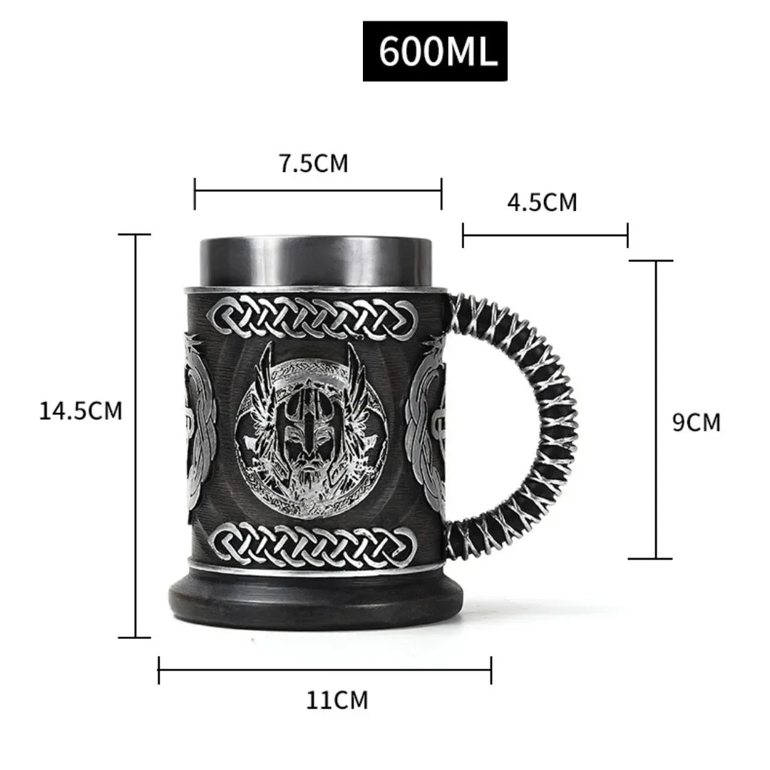 Unique Norse Design Wooden Coffee Mug