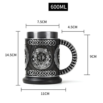 Unique Norse Design Wooden Coffee Mug
