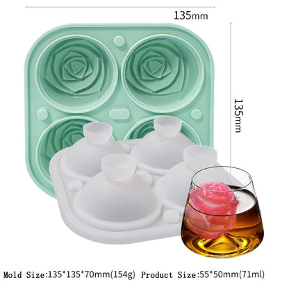 Big Beautiful Flower Ice Cube Molds