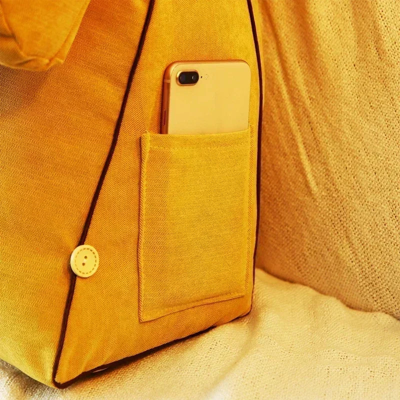 Comfortable Bed Pillow for Reading and TV Support