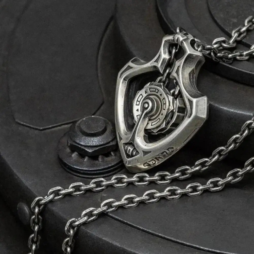 Classic Steampunk Gear Pendant Necklace - Pexav