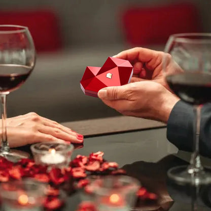 Romantic Crystal Engagement Ring Box - Pexav