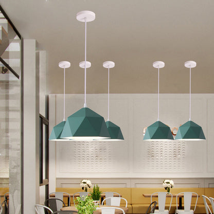 Scandinavian Geometric Pendant Light – Adjustable Iron Hanging Light for Kitchen and Dining Room 12