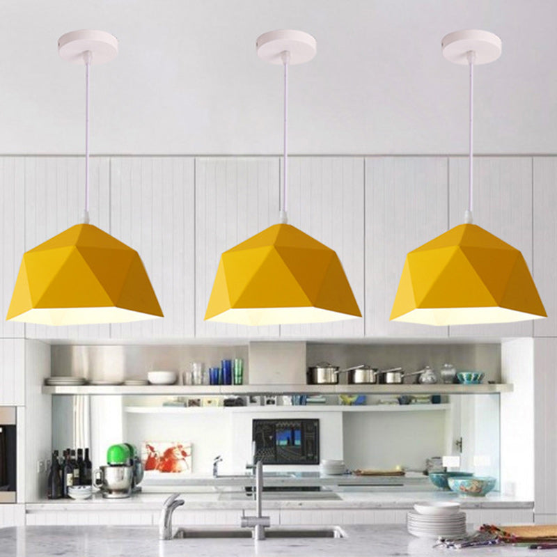 Scandinavian Geometric Pendant Light – Adjustable Iron Hanging Light for Kitchen and Dining Room 5