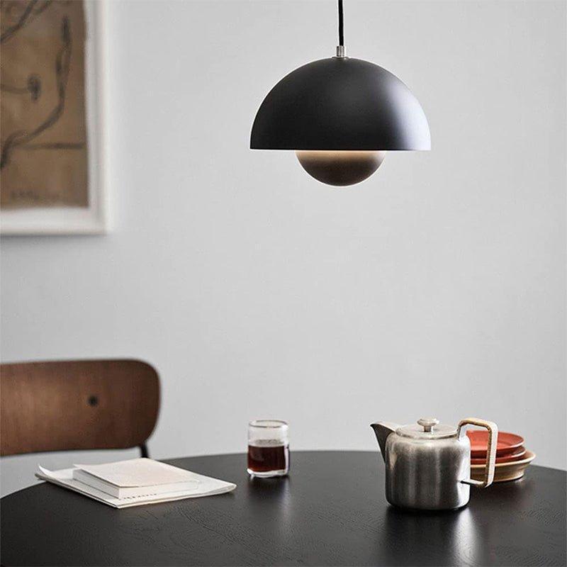 Scandinavian Style LED Pendant Light with Plant Holder – Modern Aluminum Design 6