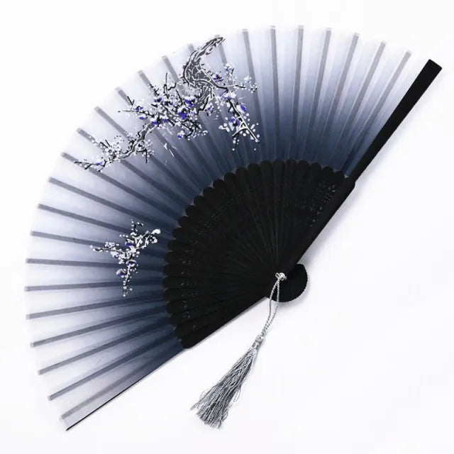 Classic Oriental Floral Folding Fan