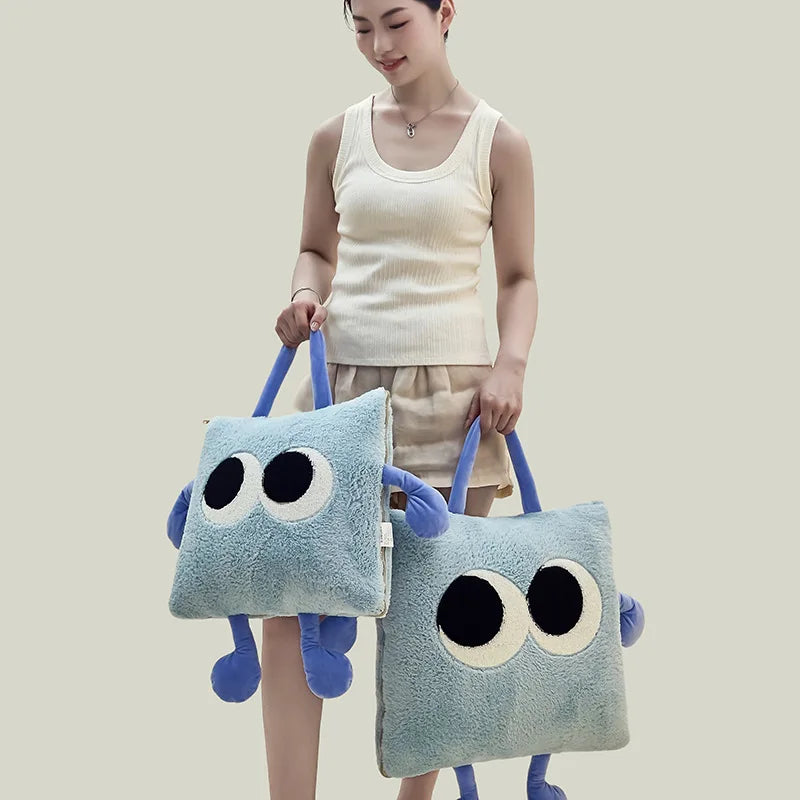 Adorable Plush Travel Blanket Pillow