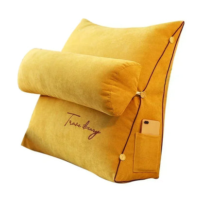 Comfortable Bed Pillow for Reading and TV Support
