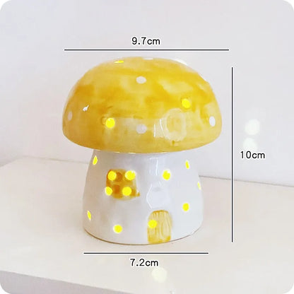 Whimsical Fungi Ceramic Table Lamp