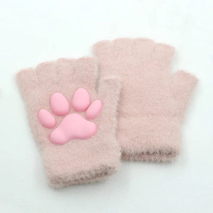 Warm Kitty Paw Touch Gloves